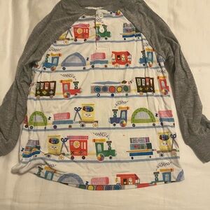 Little Sleepies Colorful Train Print Kids Shirt